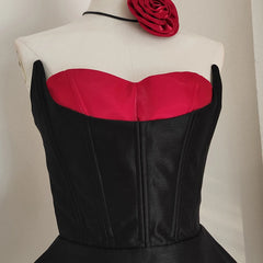 3d Rose Applique Hem Corset Mini Dress