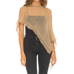 Sheer Shawl Beach Cover-ups Knitted Top