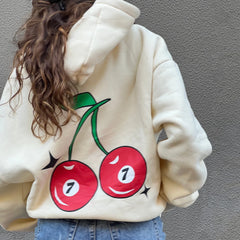 Star/Luck Graphic Hooded Sweatshirt