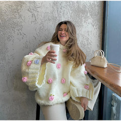 Rose Embellished Sweater