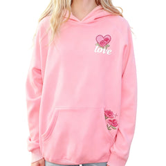 Bouquet Flower Print Hooded Sweatshirt