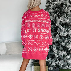 Winter Let It Snow Snowflake Sweater