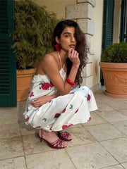 Satin Halter Lace Trim Maxi Dress