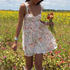 Babydoll Ruffle Strap Short Dress