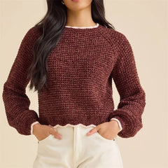 Long Sleeve Crewneck Knit Sweater