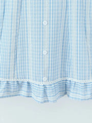 Blue Plaid Tank Mini Dress