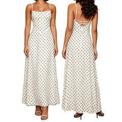 Polka Dot Slip Long Dress