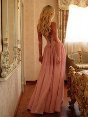 Halter Neck Lace Corset Tie Patchwork Long Dress