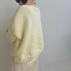 Crab Embroidery Round Neck Knit Jumper