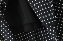 Black Polka Dot Halter Neck Midi Dress