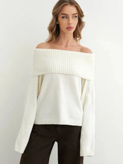 Off Shoulder Knit Sweater