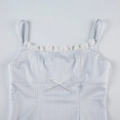 Blue Striped Camisole Top