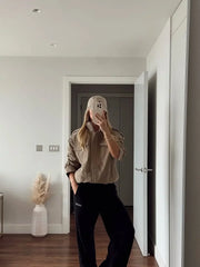 Brown Suede Zipper Cropped Jacket