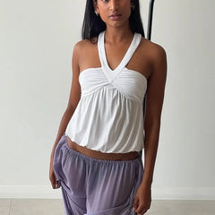 V-neck Strap Halter Tank Top