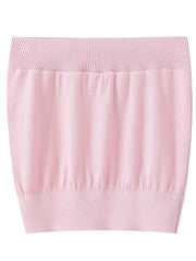 Ribbed Tube Top And High Waist Pants Set