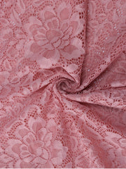 Pink Lace Spaghetti Strap Midi Dress