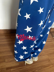 Star Print Baggy Sweatpants
