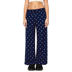 Polka Dot Wide Leg Sweatpants