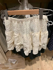 Floral Print Elastic Waist Mini Skirt