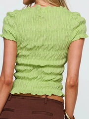 Short Sleeve Smocked Top