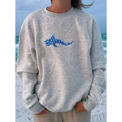 Fish Embroidery Sweatshirt