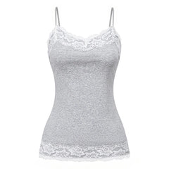 Stripe Lace Trim Cami Top