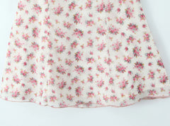 Floral Print Hollow Out Backless A-line Sling Mini Dress