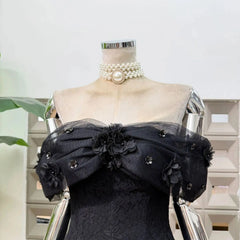 Off-shoulder Corset Mesh Pleated Patchwork Mini Dress