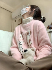 Pink Fuzzy Dog Sweater