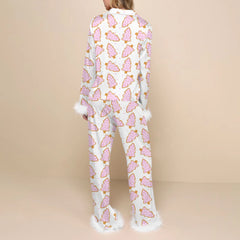 Santa/Christmas Print Shirts Top and Pants Loungewear Set