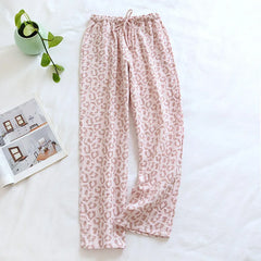 Cotton Heart Dotted Printed Drawstring Trousers
