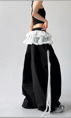 Lace Patchwork Oversized Jogger