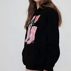 Cowboy Boots Print Hoodie
