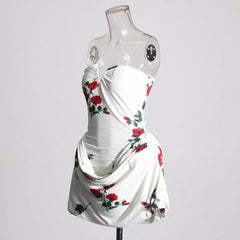 Strapless Dropped Mini Dress