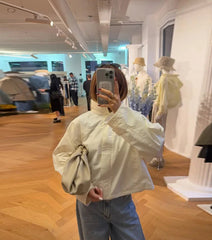 Stand Collar Drawstring Parka Jacket