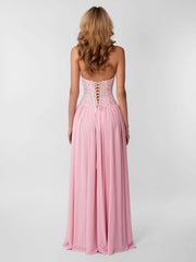 Halter Neck Lace Corset Tie Patchwork Long Dress