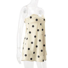 Strapless Polka Dot Mini Dress