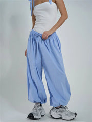 Striped Drawstring Puff Pants