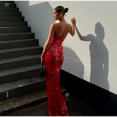 Sequined Slip Long Dress