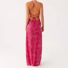 Sequin Spaghetti Strap Maxi Dress