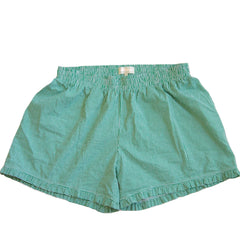 Elastic Waist Striped Plaid Print Shorts - Casual Knit