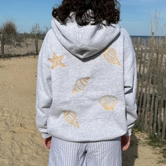 Seashell Embroidery Hoodie