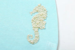 Blue Halter Starfish Backless Beach Mini Dress