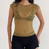Sheer Lace Crop Top
