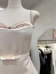 Satin Strapless Bustier Mini Dress