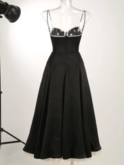 Satin Strap Tulle Dress