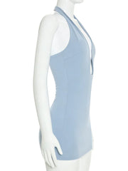 Halter Cut Out Neckline Solid Mini Dress