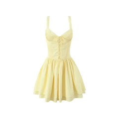 Lace-Up Corset Mini Dress
