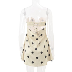Strapless Polka Dot Mini Dress