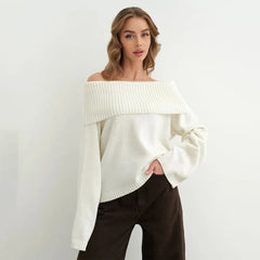 Off Shoulder Knit Sweater